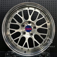 عجلات مصنوعة حسب الطلب مقاس 18 و19 و20 بوصة من قطعتين بحواف مصقولة ومفرشاة لسيارات BMW M3 وM4 وأودي RS4 وألفارد ونيسان GT-R وبورش 911