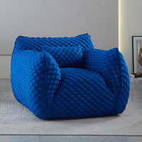 Canapé Chubby Bleu Nuvola Designer Italien Minimaliste Tissu Ultra-Doux Influenceur Canapé Simple Chaise Créative et Unique