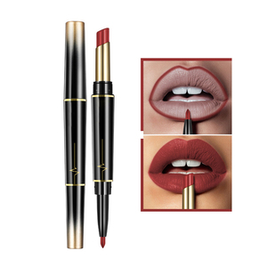 Luxury Lip Stick And Lip Liner Pencil Waterproof Matte 2 in 1 Lipstick Set Wholesale