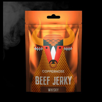 Kustom dicetak Supermarket tampilan lubang gantung Glossy Finish dapat ditutup kembali Ziplock sapi Jerky kemasan makanan kantong plastik