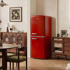 <span class=keywords><strong>Réfrigérateur</strong></span> Électrique Rétro 160L Sans Givre Économe en Énergie MDRF160-RE Acier Inoxydable 2 Portes Congélateur Bas Refroidissement par Air - Product Image 3