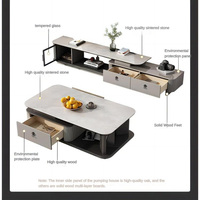 Nouveauté 2024 - Ventes chaudes - Design de luxe tendance - Vente en gros - Grand meuble TV en bois - Ensemble de meubles de salon - Table basse moderne pour la maison