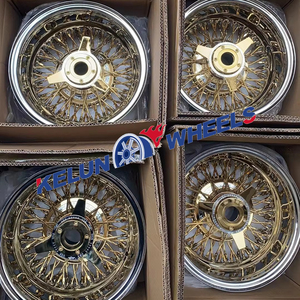 Rueda de radios de acero Lowider de 13 pulgadas, modelo personalizado, para neumático de banda blanca 13*7/14*7 - Product Image 3