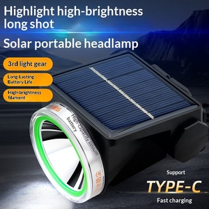 Lampe frontale YesFire IP54 étanche à énergie <span class=keywords><strong>solaire</strong></span>, portable, pour camping en extérieur, pêche nocturne, <span class=keywords><strong>LED</strong></span> puissante, longue portée - Product Image 6