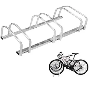 JH-Mech ODM High-traffic Spaces Saving Commercial 8 Bicycles Storage Anti-corrosion-treated Steel Bicycle Parking Rack