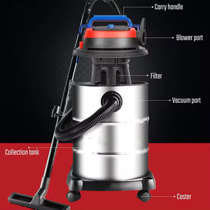 <span class=keywords><strong>Aspirateur</strong></span> HEPA humide/sec OEM 0,9 L <span class=keywords><strong>avec</strong></span> réservoir métallique, roues pivotantes, design portable pour voiture et usage domestique - Product Image 4