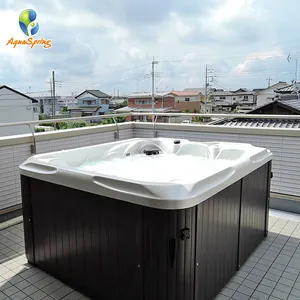 Baignoire pour bain de Spa carrée, baignoire à bulles de Spa et de douche à la mode