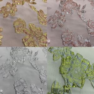 2021新设计中国纺织品供应商100% 聚酯时尚花艺编织提花锦织面料 - Product Image 4