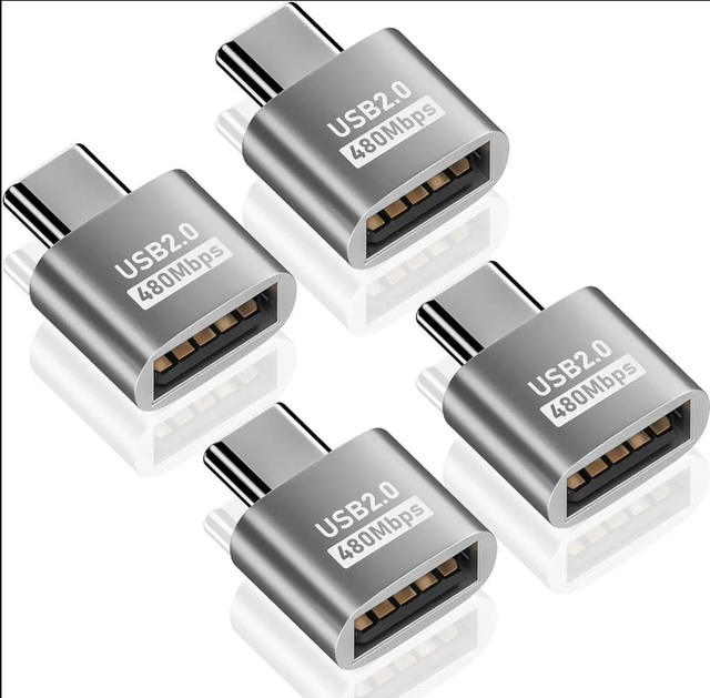 USB C Male to USB a Female Adapter 10Gbps, Data & Charging Extension for Laptop/Phone, 4 Pack