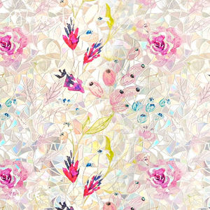 Autocollants statiques <span class=keywords><strong>pour</strong></span> fenêtres en <span class=keywords><strong>verre</strong></span> dépoli à motif de fleurs arc-en-ciel 3D - PVC non adhésif bloquant les UV, confidentialité, meubles, cuisine - Product Image 1