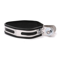 Motorcycle Modified Clamp AR SC Exhaust Pipe Retaining Ring Hexagonal Aluminum Alloy Black/silver Exhaust Pipe Clamp