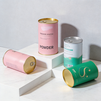 Tube en carton imprimé sur mesure avec couvercle métallique pour emballage cadeau, cosmétiques, produits de beauté, poudre, soins capillaires et expédition