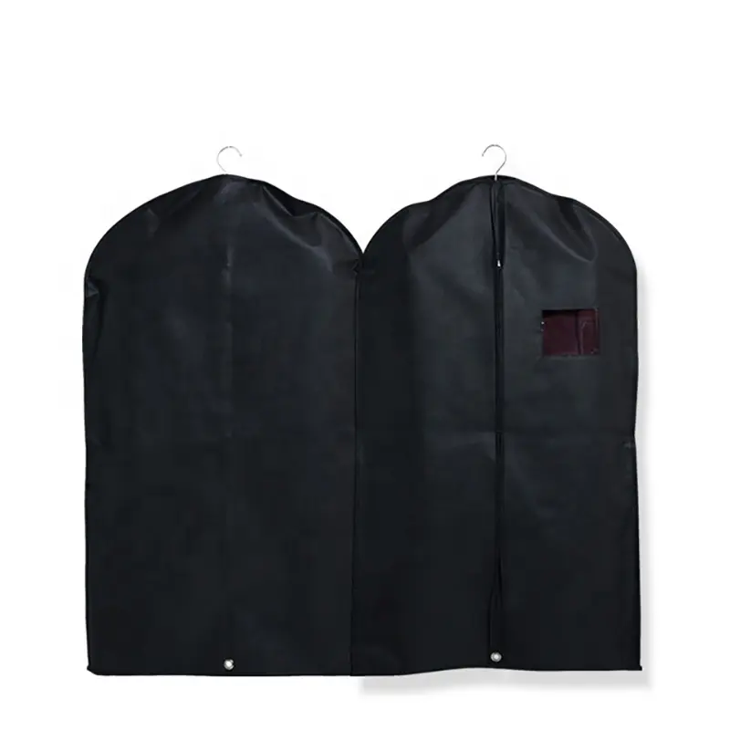 Özel Logo giysi tozluk olmayan dokuma bayan ceket elbise elbise toz geçirmez çanta taşınabilir erkek takım elbise toz geçirmez çanta takım elbise kapağı