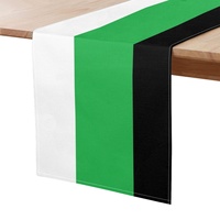 Chemin de table en polyester personnalisé à motif Neutrois, thème arc-en-ciel gay, idéal pour la décoration de fêtes et l'agencement de repas