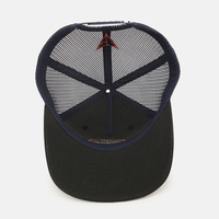 Broderie personnalisée Logo Privé Étiquette Tissé Patch Camionneur Chapeau 5 Panneau Structuré Maille Chapeau De Camionneur