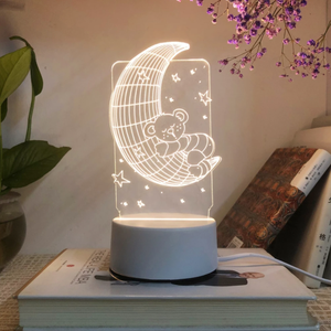 <span class=keywords><strong>Luz</strong></span> nocturna 3D personalizada para regalo de niños, decoración de dormitorio, lámpara de escritorio de mesa acrílica Led - Product Image 5