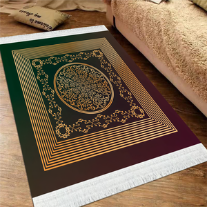 Tapis <span class=keywords><strong>de</strong></span> prière portable conçu sur mesure pour adultes, tapis en polyester épais et moelleux à pampilles direct d'usine pour l'islam et les musulmans turcs - Product Image 5