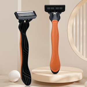 MaxFresh Rasoir à 5 lames Tête pivotante en acier inoxydable à dos ouvert avec bande lubrifiante Facile à rincer Lot de 2 pièces - Product Image 6