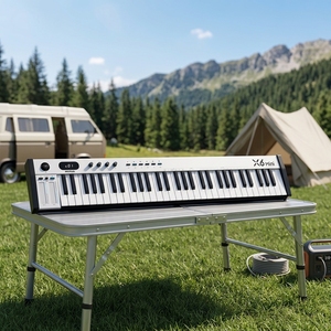 Tastiera MIDI USB Portatile a 37, <span class=keywords><strong>49</strong></span>, 61 Tasti, Controller MIDI Midiplus Xmini II Slim-key per Studio Domestico e Produzione Musicale Mobile - Product Image 4