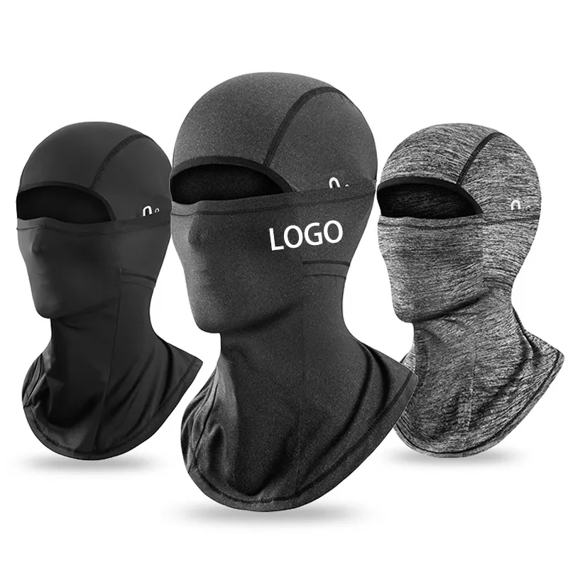 UV Protection Cycling Motorcycle Helmet Under Full Face Cooling Nylon Balaclava Mask With Glasses Hole