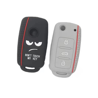 Funda Protectora de Silicona Suave para Llave de Coche Compatible con la Serie V, Protector de Control Remoto de 3 Botones, Carcasa Protectora a Prueba de Golpes para Entrada sin Llave