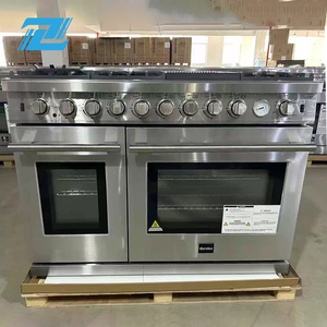D 48-inch Commercial Gas Cooking Appliance 1.2mstainless Steel Body 7 Gas Burners <b>Stove</b> Oven Baking Tray Dual Liquefied Oem 48 V - Product Image 2