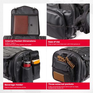 ZC099 Nouveau sac de moto en cuir rigide pour homme et femme avec écran LED, 45L, étanche, pour ordinateur portable et voyage - Product Image 6