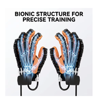 Sarung Tangan Robot Rehabilitasi untuk Latihan Jari, Perangkat Pemulihan Stroke Elektrik dengan Pijat untuk Penggunaan di Rumah