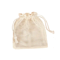 Sac en coton biologique réutilisable zéro déchet, sac en filet pour légumes