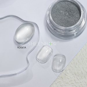Polvo Magnético Transparente de Alta Brillantez para Uñas, Polvo de Ojo de Gato Plateado Transparente para Esmalte - Product Image 3