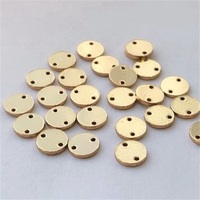 Non ternissement GF réel 14K or rempli disque rond charme lisse pour bijoux à bricoler soi-même Bracelet collier résultats accessoires fabrication