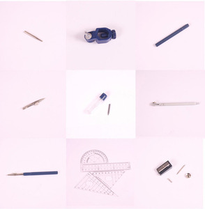 Bview nghệ thuật vẽ kim loại la bàn chính xác hình học thiết lập với shatterproof hộp lưu trữ - Product Image 2