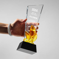 Trophées en cristal vierges de haute qualité en gros, récompenses et plaques en cristal personnalisées avec impression UV, cadeaux souvenirs