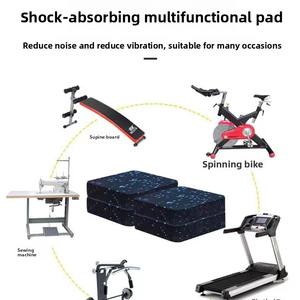 เสื่อยางวิ่งออกกำลังกายในร่มกันเสียงทนทานป้องกันไฟฟ้าสถิตย์พร้อมบล็อคโช้คอัพเสื่อวิ่งสำหรับใช้ในโรงยิม - Product Image 3