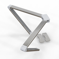 Lampe de table carrée en plastique, vente en gros d'outils pour les ongles, lampe à LED de beauté demi-lune rétractable à bas prix