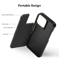 Étui pour iPhone avec perche à selfie, coque de protection intégrée rétractable 3 en 1 portable pour la prise de vue en selfie, le vlogging et le streaming en direct