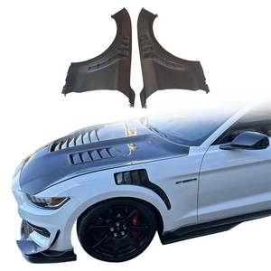 Ailes avant en Fiber de carbone de Style AC pour Ford <span class=keywords><strong>Mustang</strong></span> 2015 2016 2017 Kit de carrosserie de remplacement - Product Image 1