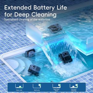Robot nettoyeur de piscine intelligent sans fil automatique, aspirateur robotisé extérieur pour piscine - Product Image 2