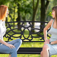 Banc de jardin en fonte antique, banc de jardin papillon