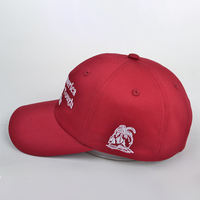 Casquette de sport personnalisée avec logo brodé, 6 panneaux, style baseball américain, rouge, bon marché, pour publicité et élection