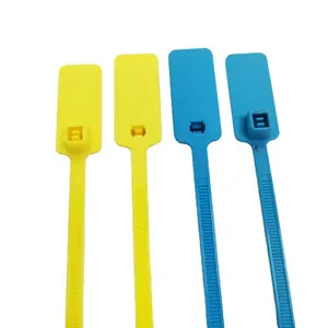 plastic tamper evident seal zip cable ties security tags big sign shipping label tie hanging tags