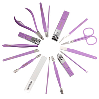 Ensemble de manucure et pédicure en acier inoxydable, best-seller, 16 pièces