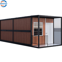 Maison conteneur préfabriquée mobile et pliable WinFair en panneaux sandwich, 20 pieds, pour logement/dortoir étudiant en Italie
