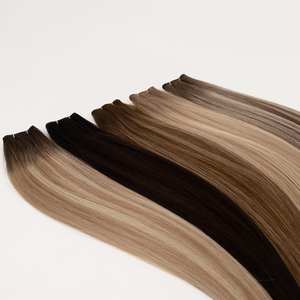 Extensions de cheveux invisibles de qualité supérieure, super fines, tissage Genius, double trame, cheveux naturels vierges bruts originaux - Product Image 2