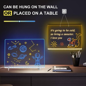 Quadro de Notas LED de 7 Cores, Quadro de Desenho Iluminado para Crianças com Adaptador Incluso - Product Image 6