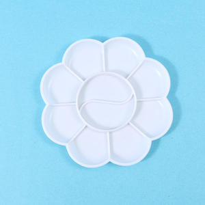 Foska acrylique huile aquarelle <span class=keywords><strong>Gouache</strong></span> utiliser 10 puits artiste mélange plastique blanc Art peinture Palettes pour peinture ou bricolage artisanat - Product Image 2