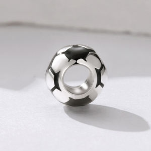 Amuleto de Balón de Fútbol Plateado en Aleación de Zinc, Joyería Deportiva Casual Unisex, Regalo - Product Image 4