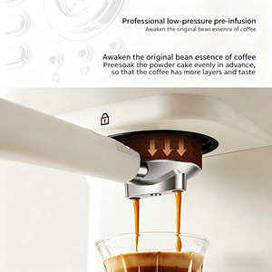 Machine à café semi-automatique professionnelle de style italien avec pompe 20 bars et buse à vapeur réglable - Product Image 3