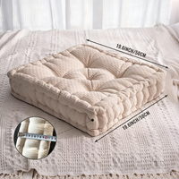 Grands coussins d'assise épais en chenille pour la méditation, le yoga, le salon, les bancs, les chaises et les cheminées