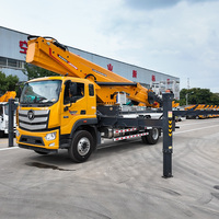 Camion de travail en hauteur de 45 m de haute qualité, alimenté au diesel, capacité de la plateforme de 400 kg, portée de travail de 27 m, rotatif à 360°